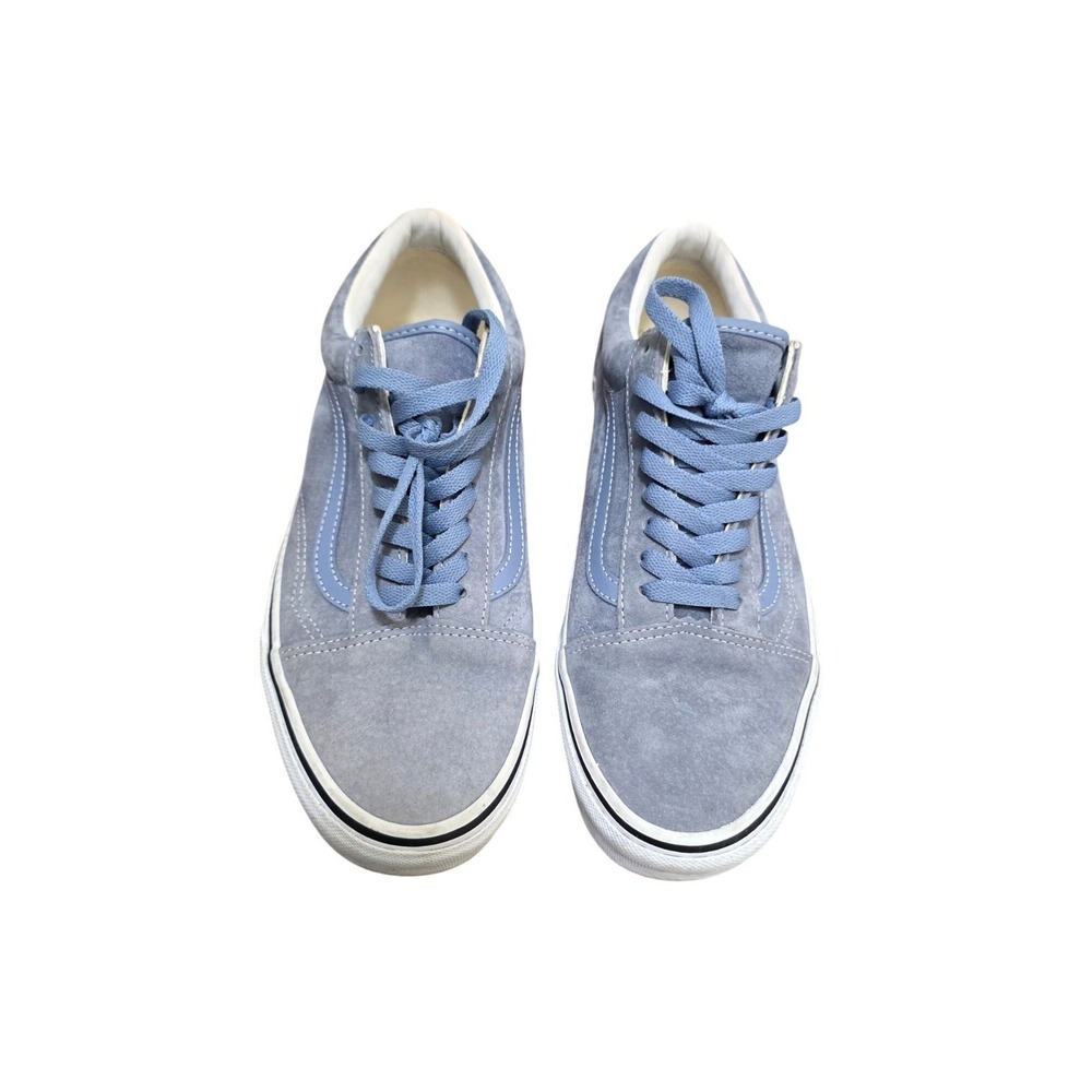 Vans Old Skool Blue Suede Sneakers Mens Size 9 US Lace-Up Casual Shoes